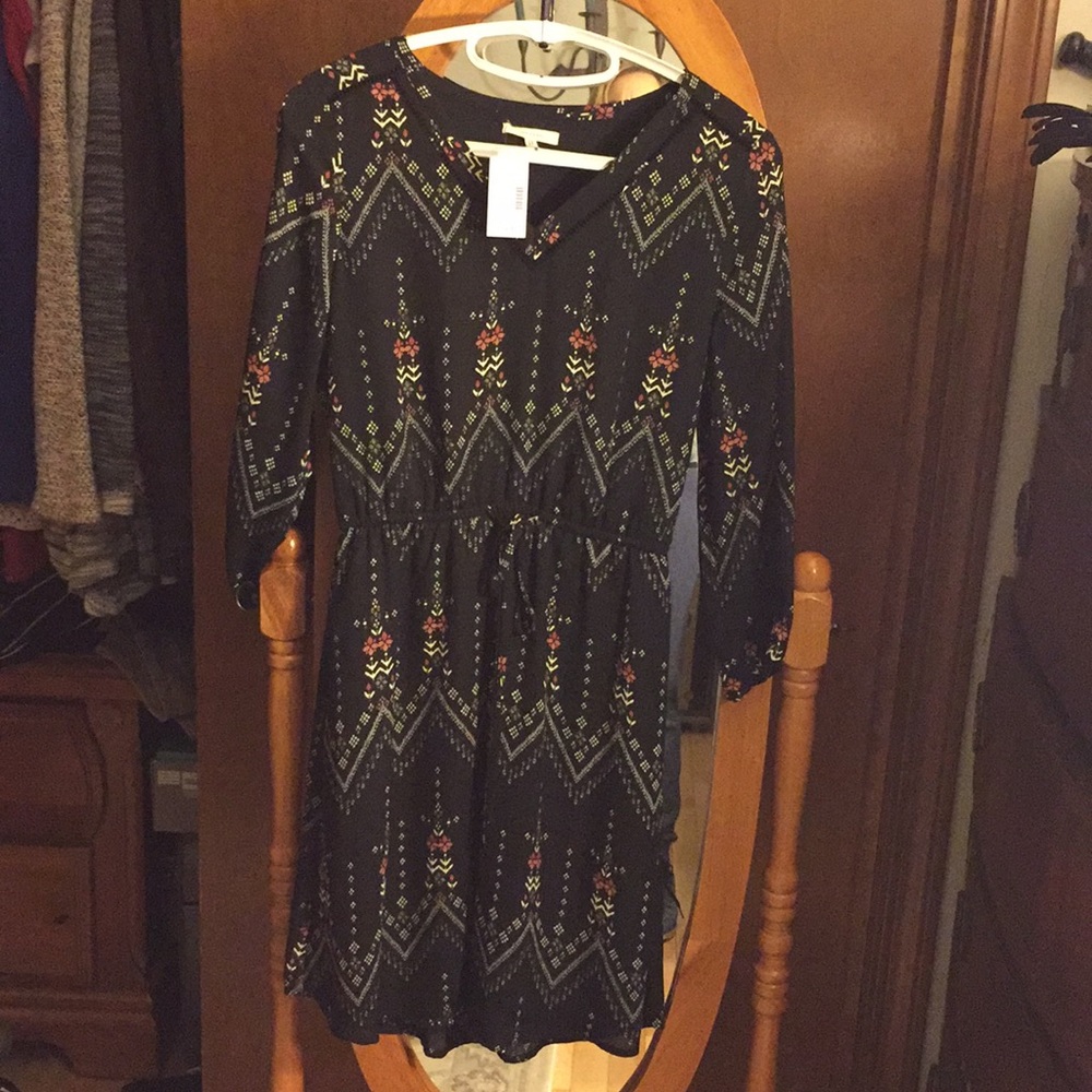 Maurices black pattern Dress XS